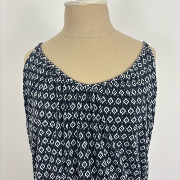 H&M Romper Blue Geometric Spaghetti Straps Tassel L - Picture 3 of 6